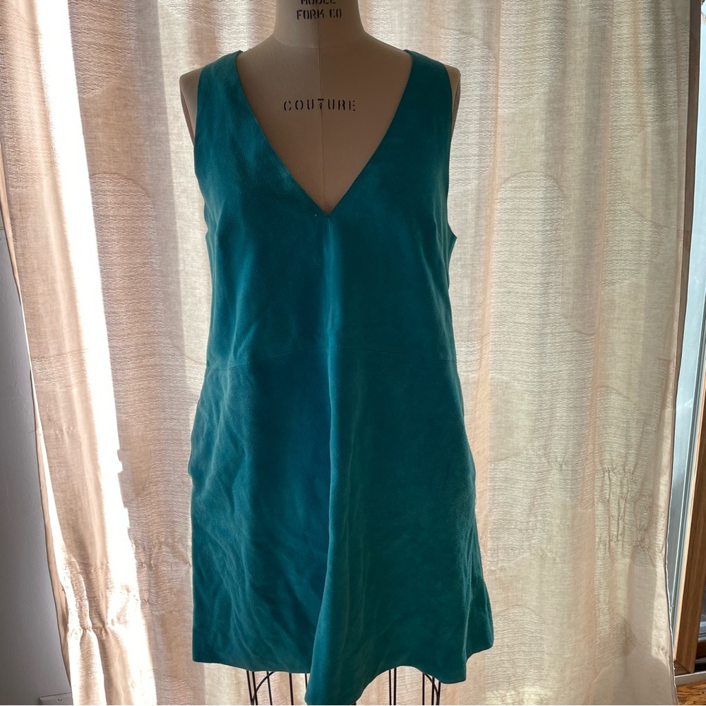 Free People Teal Suede Dress